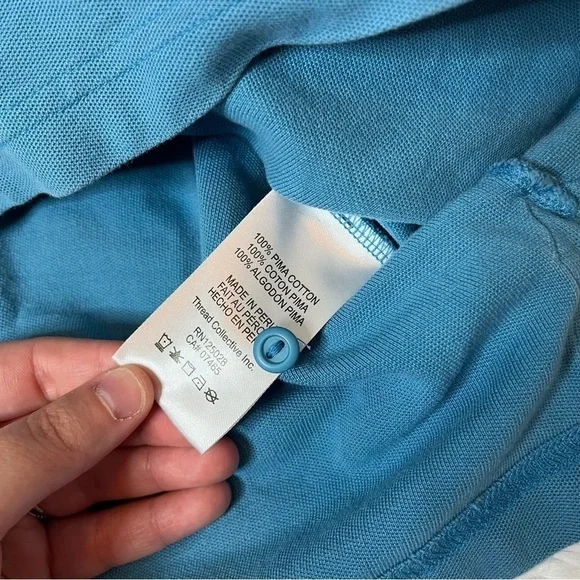 PSYCHO BUNNY Logo Patch Long-Sleeve Cotton Polo L - Picture 5 of 6